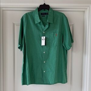 Polo by Ralph Lauren Men's Casual Green Button-Down Shirt